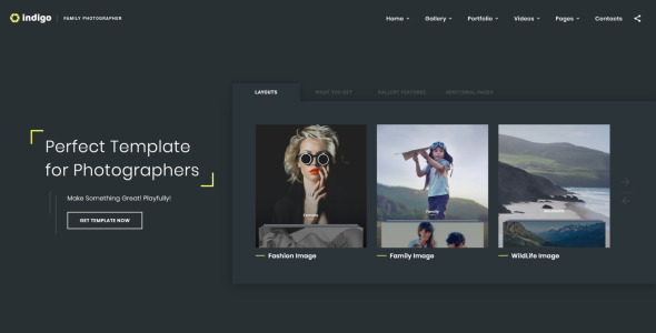 фото и видео портфолио универсальный html шаблон сайта