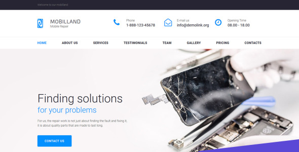 мобильные ремонтные услуги moto cms 3 шаблон