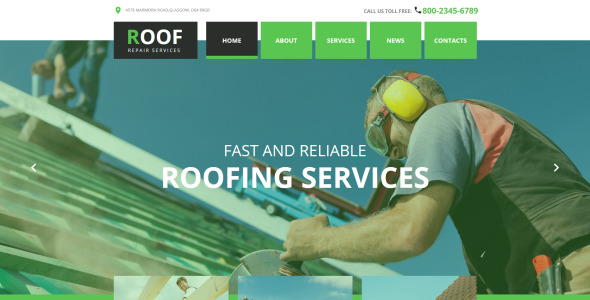 кровельная компания moto cms html шаблон