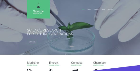 научная лаборатория moto cms 3 шаблон