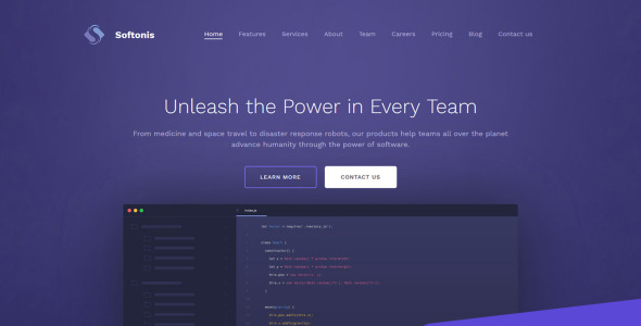 шаблон softonis moto cms 3