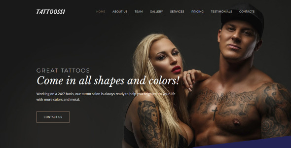 тату салон премиум moto cms 3 шаблон