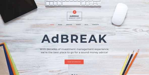 рекламная компания wordpress тема