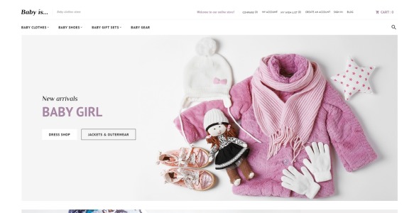 магазин детской одежды отзывчивая тема magento