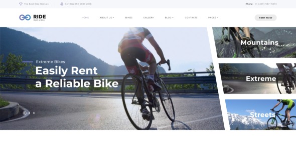 адаптивный шаблон сайта велосипедного магазина