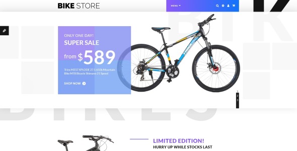 отзывчивый шаблон opencart для веломагазина