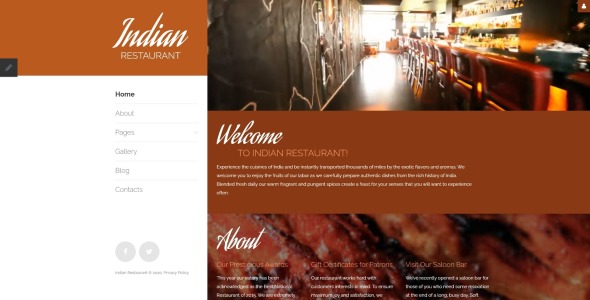индийский ресторан отзывчивый шаблон joomla