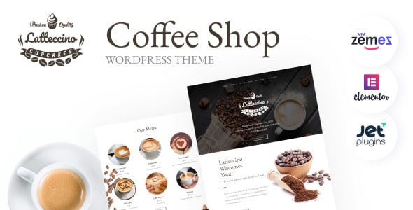 кофейня wordpress тема