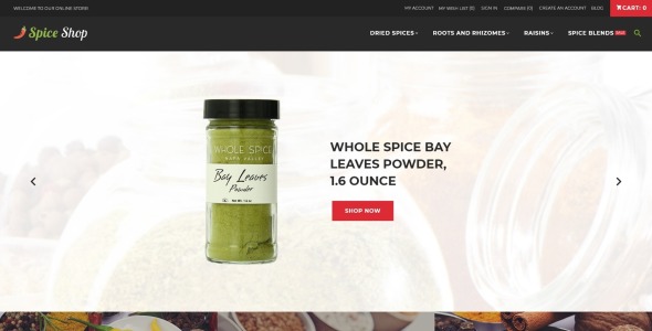 специи bootstrap шаблон magento тема