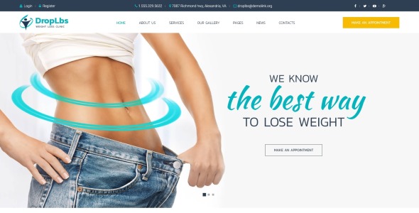 клиника потери веса отзывчивая тема wordpress