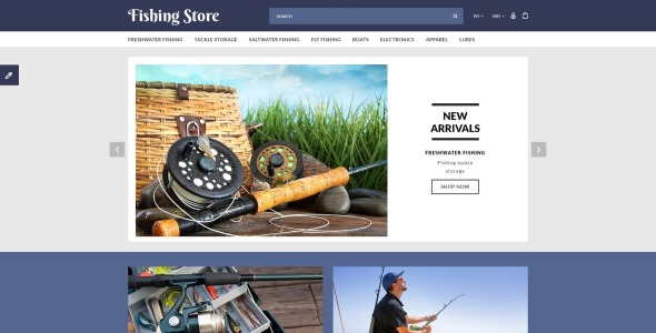 рыбалка отзывчивый шаблон opencart