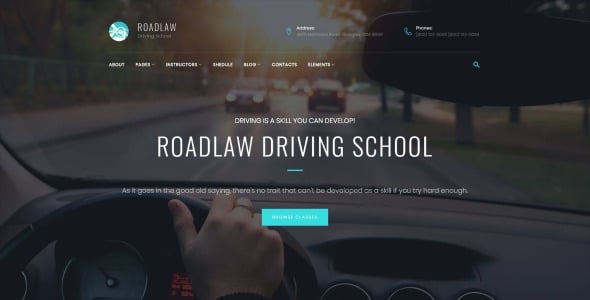 отзывчивая тема wordpress для автошколы