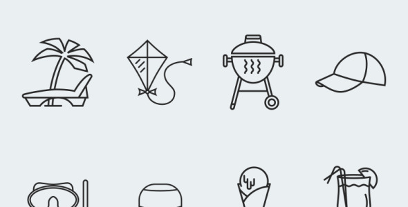 Набор иконок на тему графика