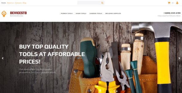 магазин инструментов и расходных материалов motocms шаблон электронной коммерции