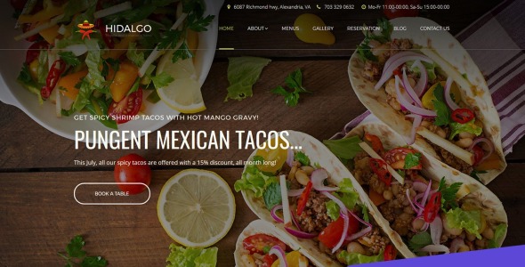мексиканский ресторан moto cms 3 шаблон