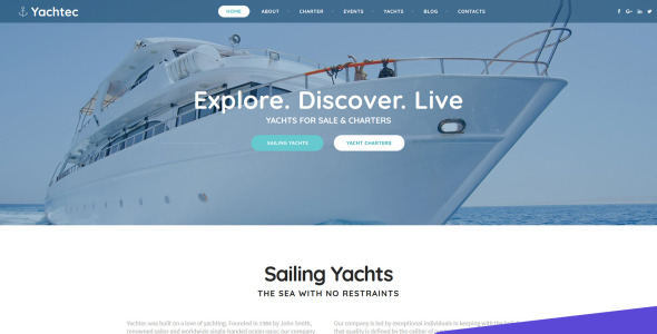 яхтенный чартер moto cms 3 шаблон