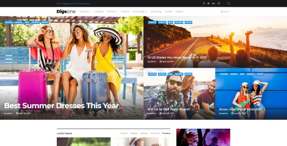 новостной журнал wordpress тема