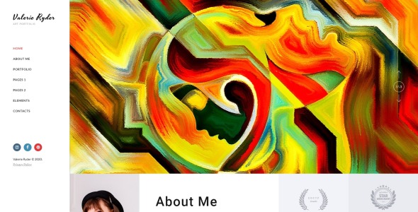 шаблон веб-сайта artist portfolio responsive html5