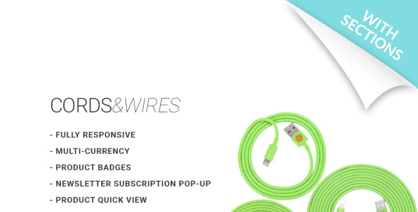 шнуры и провода shopify тема