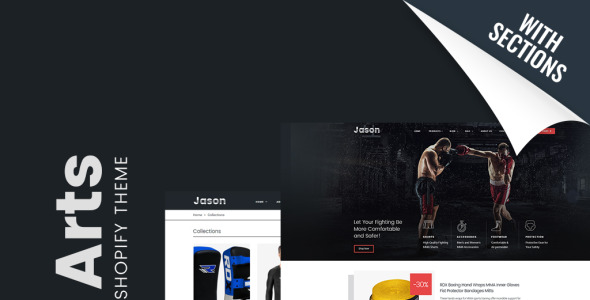 боевые искусства отзывчивая тема shopify