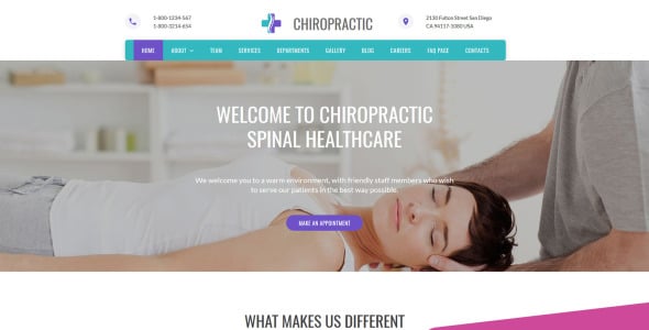 хиропрактика moto cms 3 шаблон