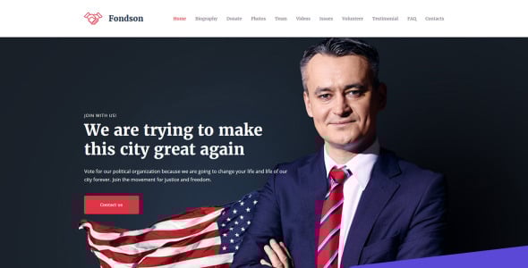 политический кандидат премиум moto cms 3 шаблон