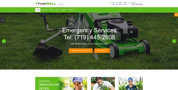 ландшафтный дизайн адаптивный шаблон joomla