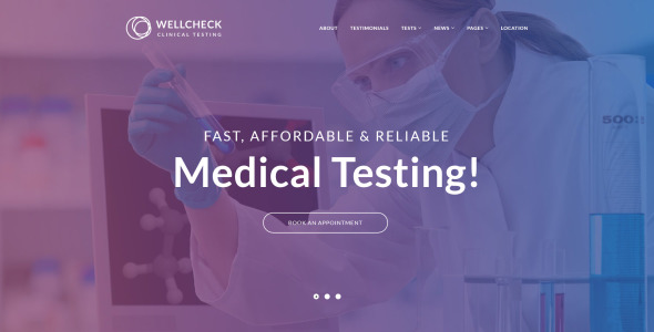 медицинская лаборатория отзывчивая тема wordpress