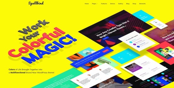 дизайнерская целевая страница wordpress тема