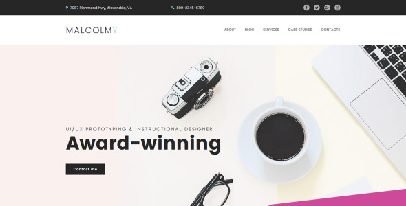 шаблон ux designer website moto cms 3