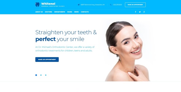 стоматология клиника отзывчивая тема wordpress