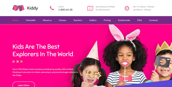 детский центр и детский сад премиум moto cms 3 шаблон