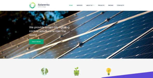 шаблон solar energy premium moto cms 3
