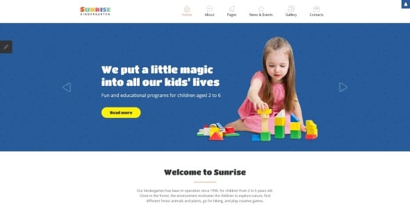 детский центр отзывчивый шаблон joomla