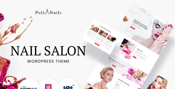 маникюрный салон с великолепными виджетами и темой wordpress elementor