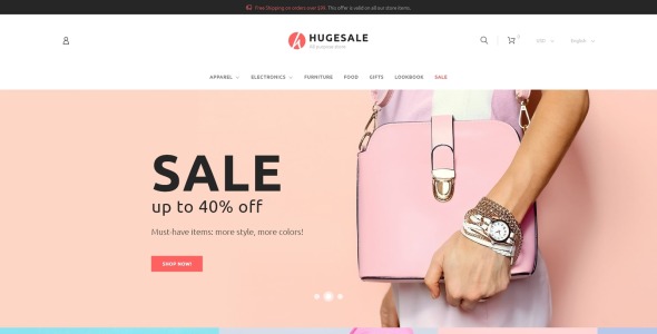 тема hugesale prestashop