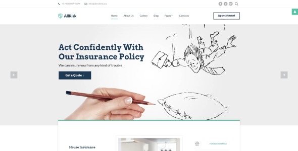 страховой отзывчивый шаблон joomla