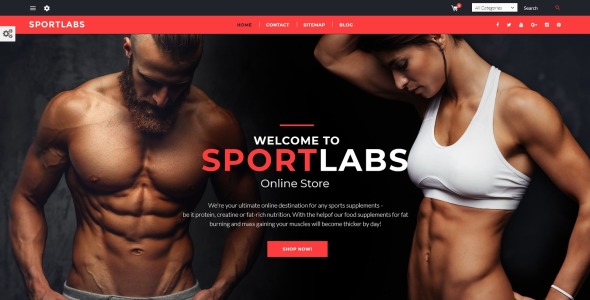 тема спортивного питания prestashop