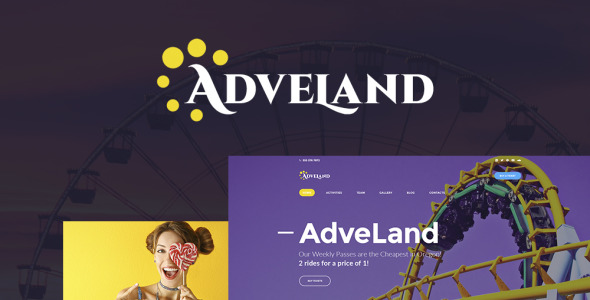 парк развлечений отзывчивая тема wordpress