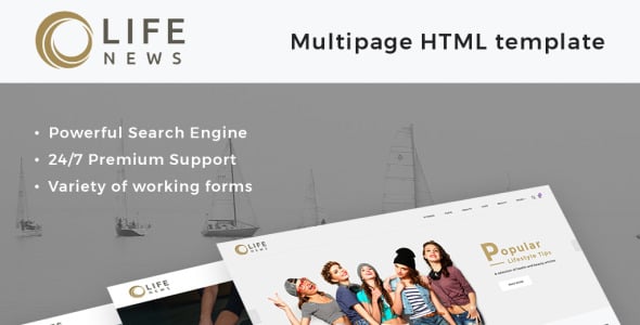 шаблон сайта life news