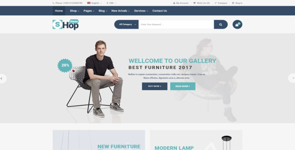 PSD шаблон на тему модный магазин