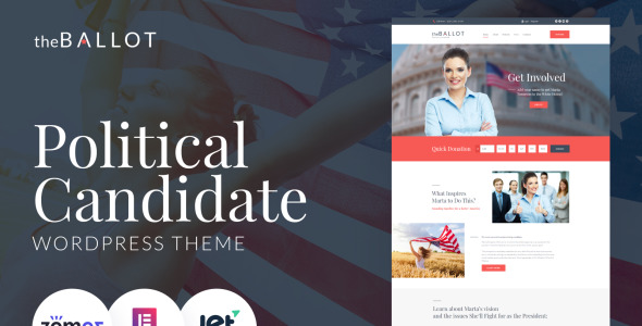 политический кандидат wordpress тема