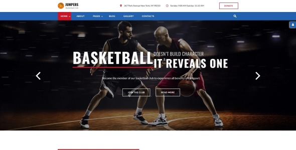 баскетбол отзывчивый шаблон joomla