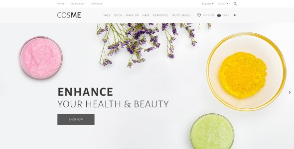 отзывчивый шаблон opencart для магазина косметики