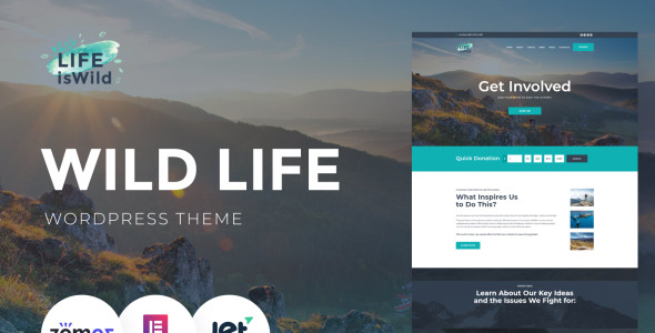 дикая жизнь wordpress тема