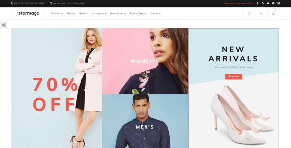 модная одежда magento тема