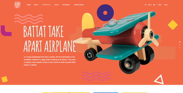 PSD шаблон на тему товары повседневного потребления