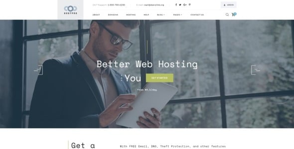 домен и хостинг html шаблон сайта