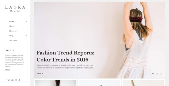 laura women fashion blog wordpress тема