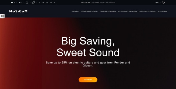 musicum prestashop тема